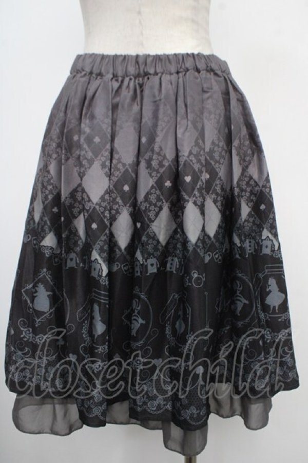 画像2: axes femme POETIQUE / Disney ドリームパネル柄スカート M クロ Y-25-05-05-154-AX-SK-SZ-ZY (2)