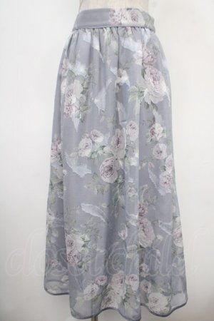 画像: axes femme / 花柄シアージャカードスカート  ラベンダー Y-25-05-05-156-AX-SK-SZ-ZY