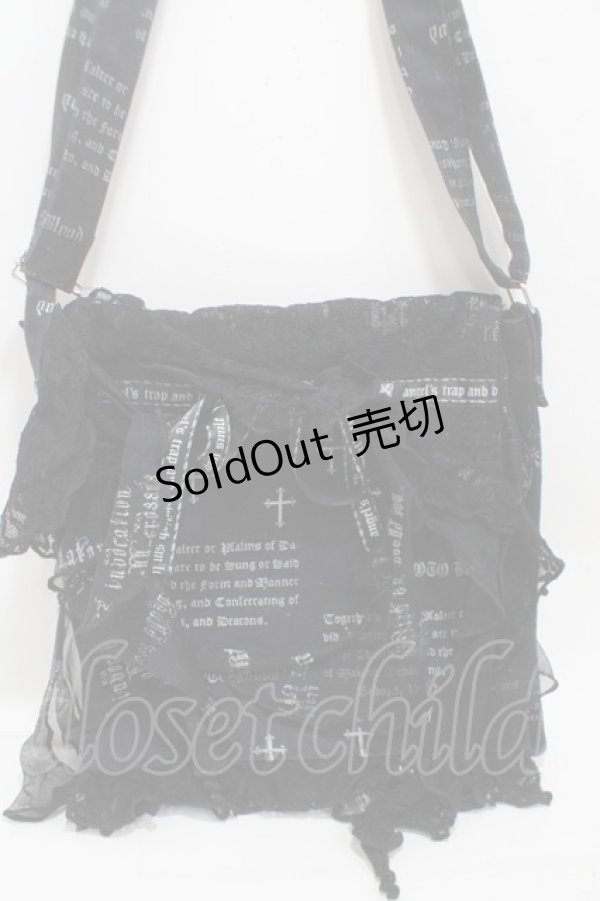 画像2: HN+nois / 総柄ショルダーバッグ  黒 Y-25-05-05-002-HN-BG-SZ-ZY (2)