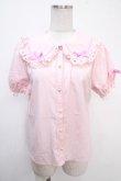 画像1: axes femme kawaii / 梯子レース半袖ブラウス  ピンク Y-25-05-05-020-AX-BL-SZ-ZY (1)