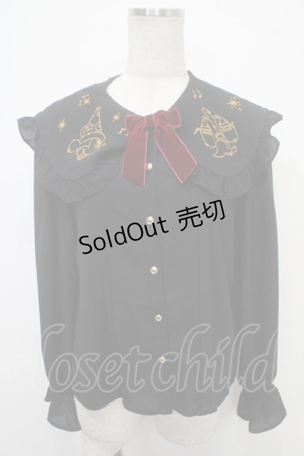 画像1: axes femme kawaii / 【Disney】ファンタジア/ブラウス M 黒 Y-25-05-05-023-AX-BL-SZ-ZY (1)