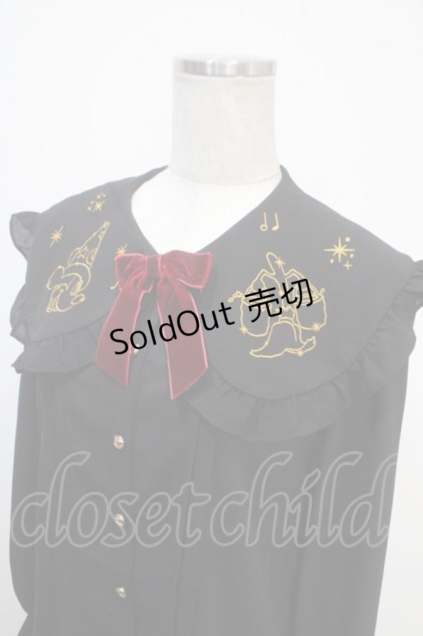 画像3: axes femme kawaii / 【Disney】ファンタジア/ブラウス M 黒 Y-25-05-05-023-AX-BL-SZ-ZY (3)