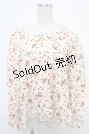 画像: PINK HOUSE / 苺ブーケ柄ブラウス   Y-25-05-05-025-LO-BL-SZ-ZY