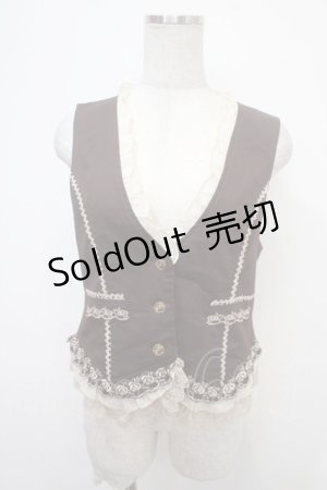 画像: axes femme / 薔薇刺繍ベスト M 茶 Y-25-05-05-027-AX-TO-SZ-ZY