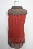 画像2: axes femme / シースルーノースリーブブラウス M オレンジ Y-25-05-05-028-AX-BL-SZ-ZY (2)