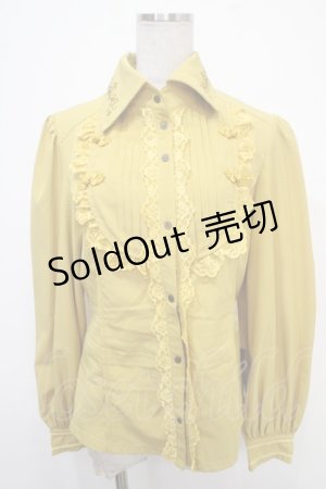 画像: Ozz oneste / チャイナブラウス  イエロー Y-25-05-05-031-OO-BL-SZ-ZY