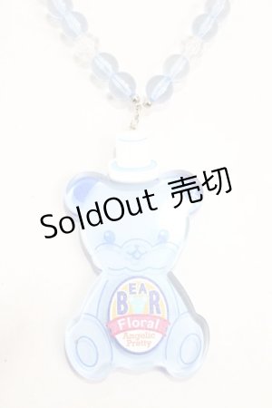画像: Angelic Pretty /Sunny Smile Bearネックレス  ブルー Y-25-05-08-004-AP-AC-SZ-ZY