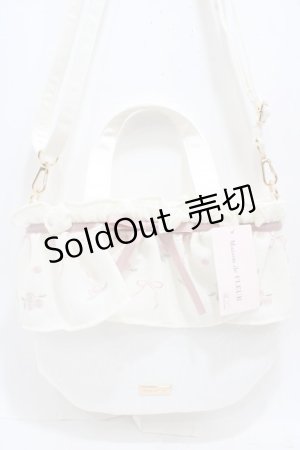 画像: Maison de FLEUR / ローズリボン刺繍2Wayトートバッグ F アイボリー Y-25-05-08-055-LO-BG-SZ-ZY