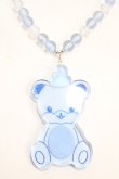 画像2: Angelic Pretty /Sunny Smile Bearネックレス  ブルー Y-25-05-08-004-AP-AC-SZ-ZY (2)