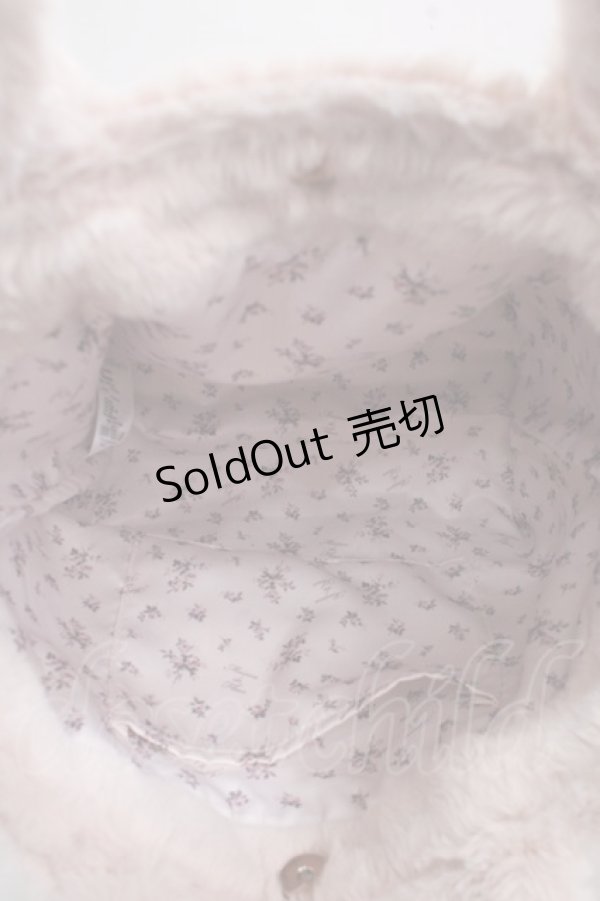 画像3: Maison de FLEUR / ファーパールビジュートートバッグ F ピンク Y-25-05-08-056-LO-BG-SZ-ZT308 (3)