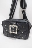 画像1: Ank Rouge / ビジューキルティングショルダーBag  黒 Y-25-05-08-059-CA-BG-SZ-ZY (1)