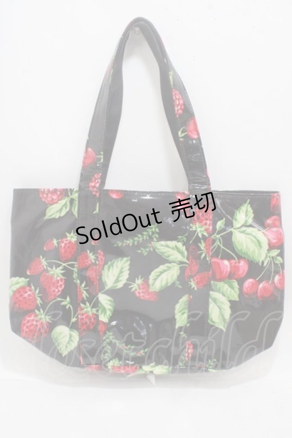 画像1: MILK / CHERRY gardenトートバッグ  黒 Y-25-05-08-063-ML-BG-SZ-ZY (1)