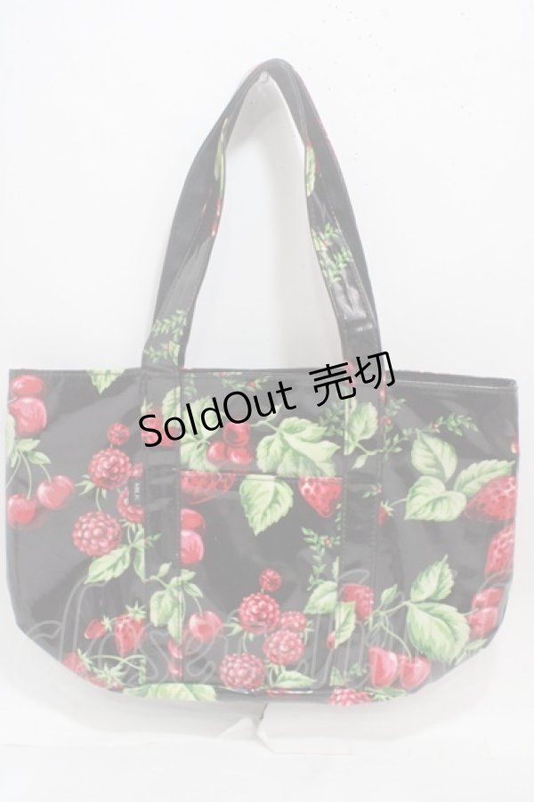 画像2: MILK / CHERRY gardenトートバッグ  黒 Y-25-05-08-063-ML-BG-SZ-ZY (2)