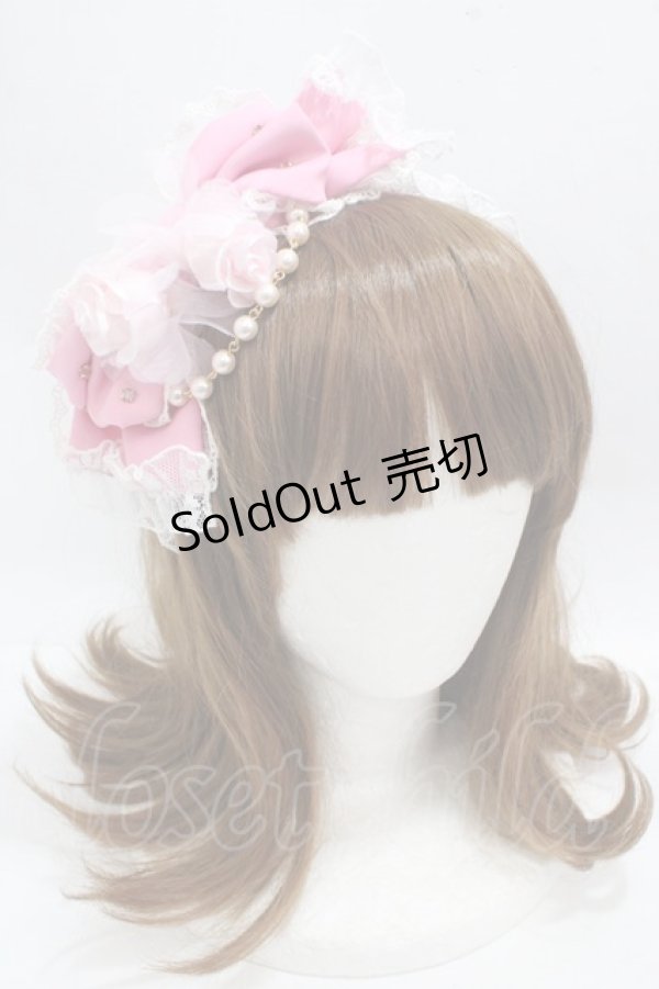 画像1: Angelic Pretty / エレガントローズカチューシャ  ピンク Y-25-05-08-070-AP-AC-SZ-ZY (1)