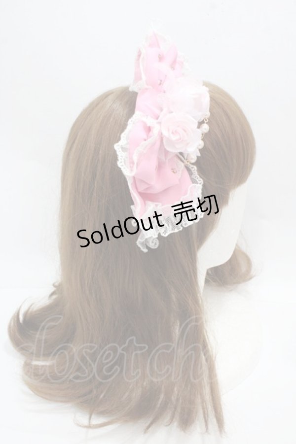 画像2: Angelic Pretty / エレガントローズカチューシャ  ピンク Y-25-05-08-070-AP-AC-SZ-ZY (2)