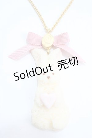 画像: Q-pot. / ミルクなうさぎクッキーネックレス  ミルク Y-25-05-08-006-QP-AC-SZ-ZY