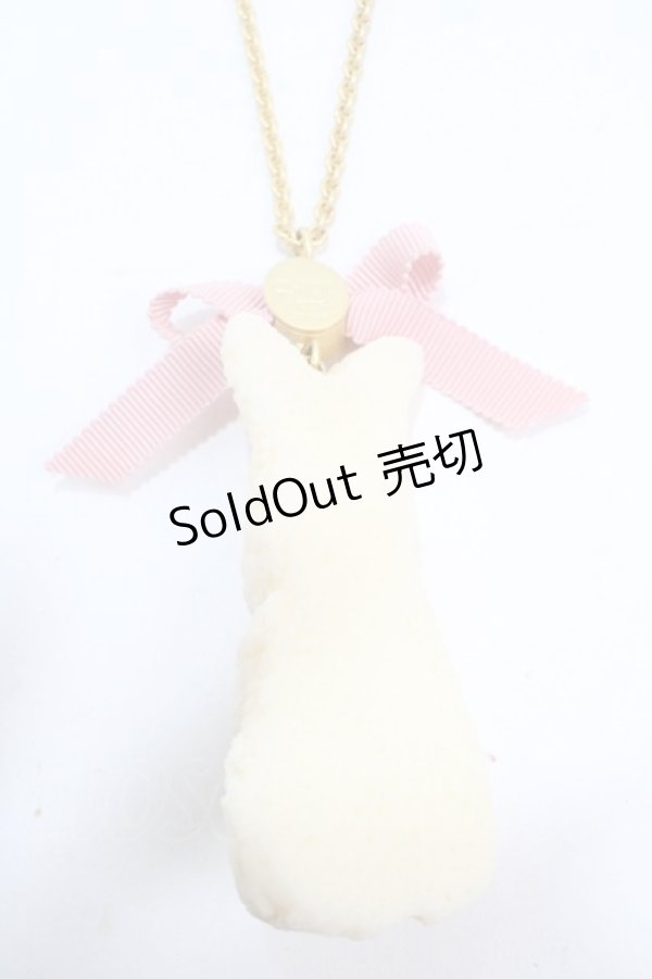 画像2: Q-pot. / ミルクなうさぎクッキーネックレス  ミルク Y-25-05-08-006-QP-AC-SZ-ZY (2)