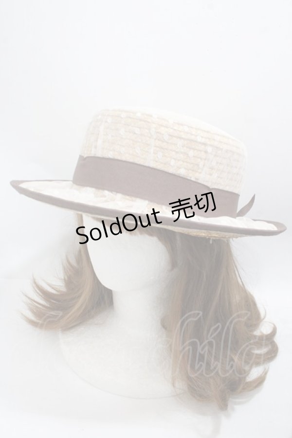 画像2: axes femme / ドットチュールカンカン帽   Y-25-05-08-083-AX-AC-SZ-ZY (2)