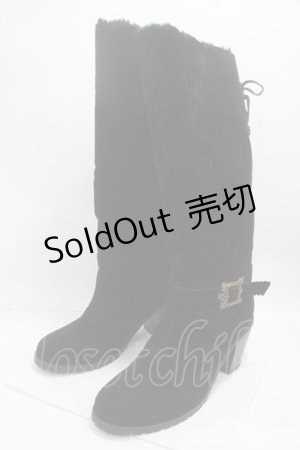 画像: axes femme / ファー折り返し3Wayブーツ L 黒 Y-25-05-08-085-AX-SH-SZ-ZY
