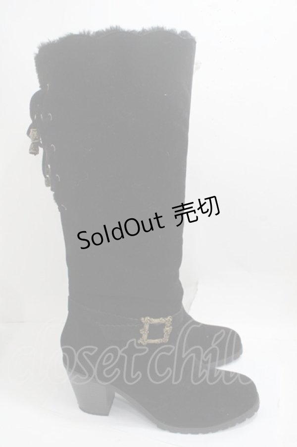 画像4: axes femme / ファー折り返し3Wayブーツ L 黒 Y-25-05-08-085-AX-SH-SZ-ZY (4)