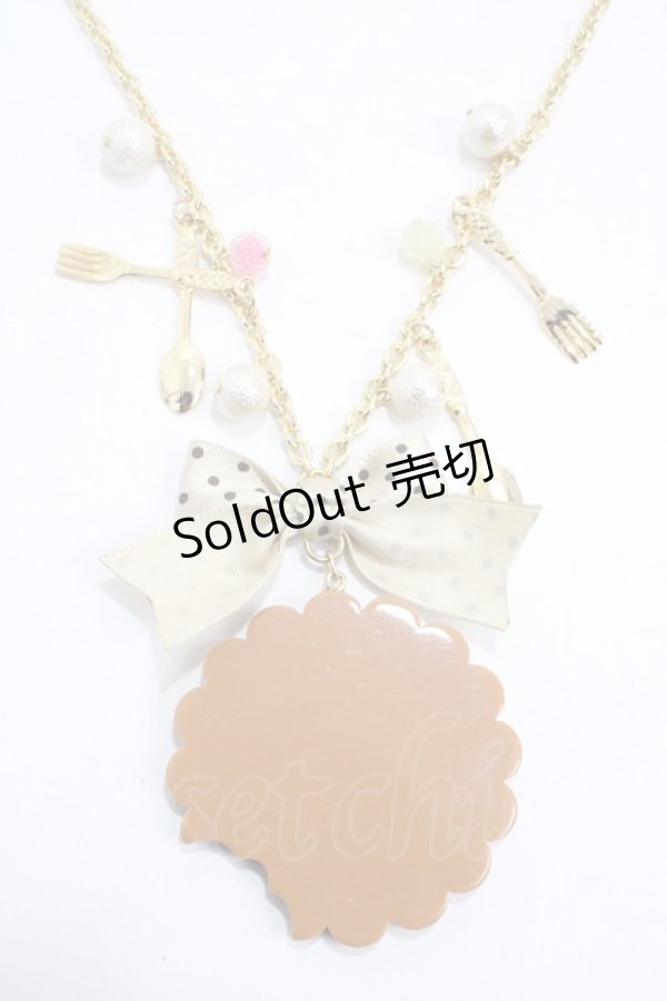 画像2: Angelic Pretty / Sweet Creamビスケットネックレス  ベージュ Y-25-05-08-002-AP-AC-SZ-ZY (2)