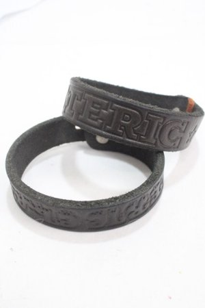 画像: HYSTERIC GLAMOUR / レザーバングル  黒 Y-25-05-08-023-PU-AC-SZ-ZY