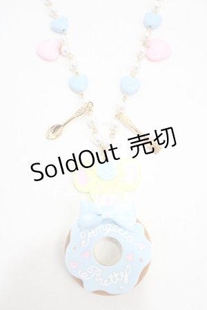 画像: Angelic Pretty / カラフルDonutジュリィネックレス  サックス Y-25-05-08-003-AP-AC-SZ-ZY