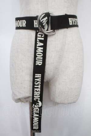 画像: HYSTERIC GLAMOUR / ロゴベルト  黒 Y-25-05-08-032-PU-ZA-SZ-ZY