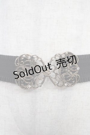 画像: axes femme / 立体バラクラシカルゴムベルト  ゴールド Y-25-05-08-035-AX-ZA-SZ-ZT168-F001