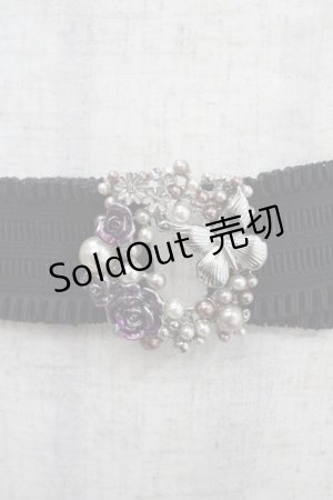 画像: axes femme / ローズ×バタフライゴムベルト  シルバー Y-25-05-08-036-AX-ZA-SZ-ZY