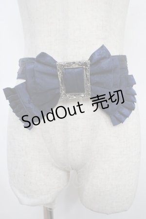 画像: Hoshibako Works / 藤花集中華風リボンベルト  ネイビー Y-25-05-08-037-LO-ZA-SZ-ZY