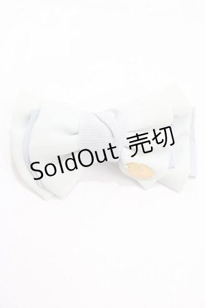 画像: Leur Getter / グログランシフォンリボンバレッタ  ペールブルー Y-25-05-08-042-LU-AC-SZ-ZY