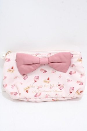 画像: Maison de FLEUR / Pink Sweets Maniaリボンタックポーチ F ピンク Y-25-05-08-044-LO-ZA-SZ-ZY