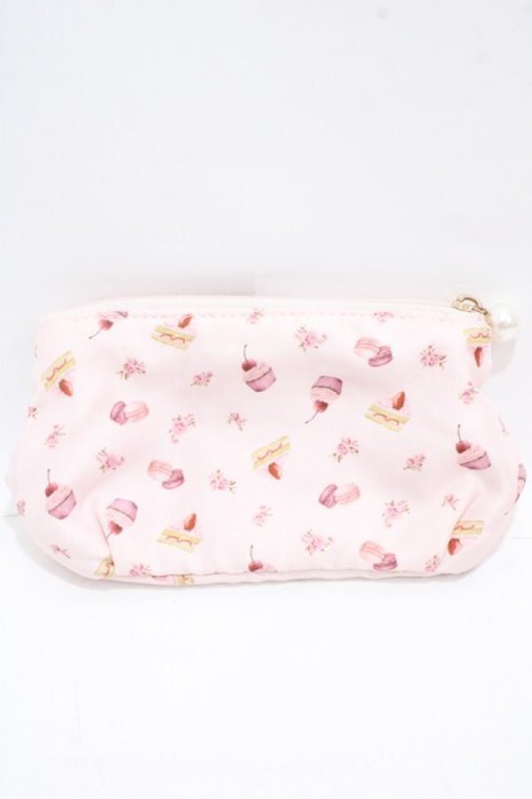 画像2: Maison de FLEUR / Pink Sweets Maniaリボンタックポーチ F ピンク Y-25-05-08-044-LO-ZA-SZ-ZY (2)