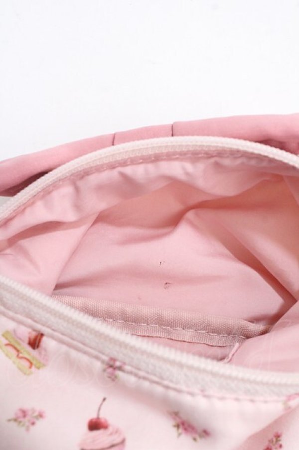 画像3: Maison de FLEUR / Pink Sweets Maniaリボンタックポーチ F ピンク Y-25-05-08-044-LO-ZA-SZ-ZY (3)