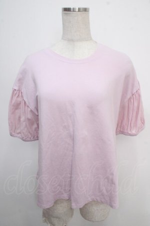 画像: Jane Marple / オーガンジースリーブのTシャツ  ラベンダー Y-25-05-10-055-JM-TO-SZ-ZY