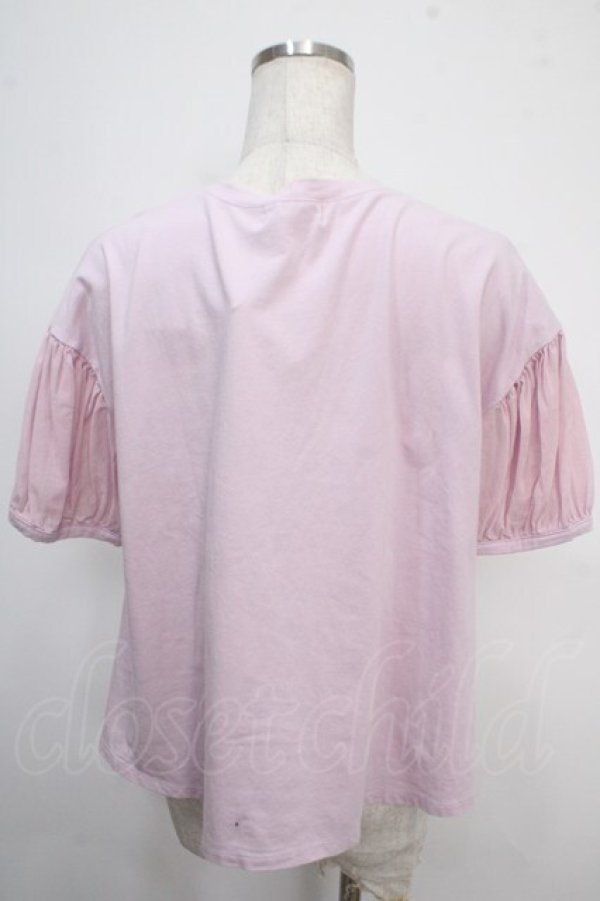 画像2: Jane Marple / オーガンジースリーブのTシャツ  ラベンダー Y-25-05-10-055-JM-TO-SZ-ZY (2)