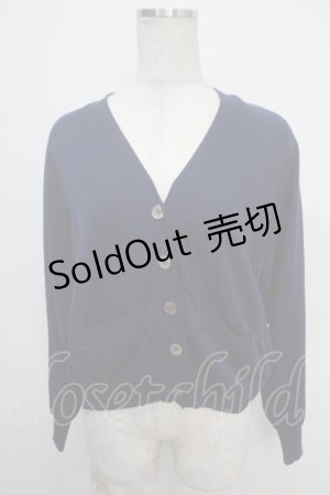 画像: 【SALE】Jane Marple / 後ろリボンカーディガン  紺 Y-25-05-10-056-JM-TO-SZ-ZT457