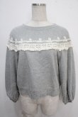 画像1: Jane Marple / レーススウェット  グレー Y-25-05-10-057-JM-TO-SZ-ZY (1)