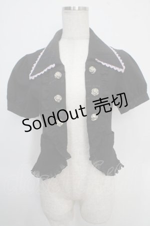画像: HONEY / 薔薇牡丹ジャケット  黒 Y-25-05-10-060-HN-TS-SZ-ZY