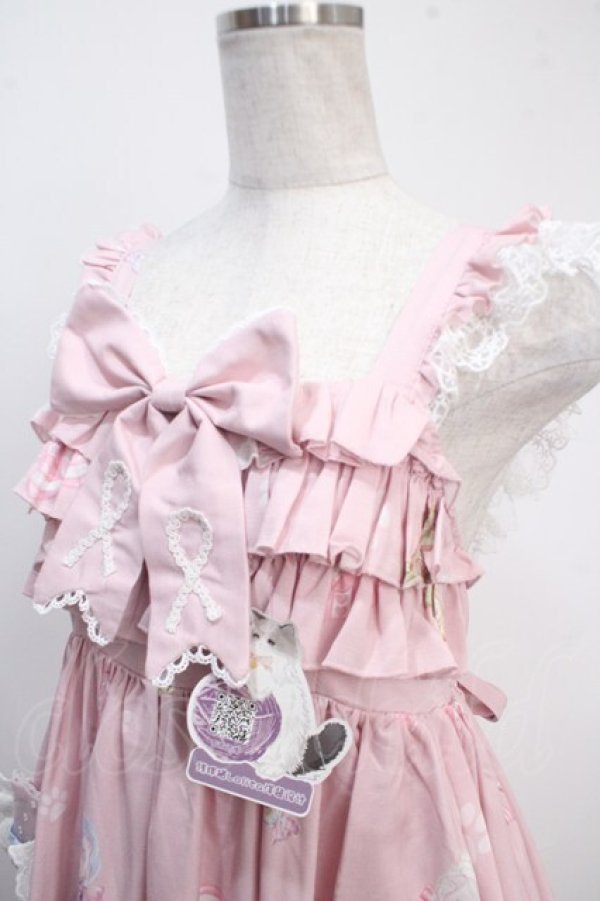 画像3: 球猫lolita / sweet candy kittyジャンパースカート M ピンク Y-25-05-10-071-LO-OP-SZ-ZY (3)
