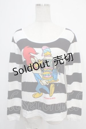 画像: HYSTERIC GLAMOUR / ウッドペッカーT  ボーダー Y-25-05-10-078-PU-TO-SZ-ZY