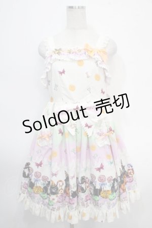 画像: BABY,THE STARS SHINE BRIGHT / Soiree Au Chat Noir スカラップジャンパースカート  オフ白 Y-25-05-10-081-BA-OP-SZ-ZY