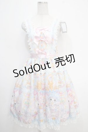画像: Royal Princess Alice / pastel merry go round 飴ノ森ふみかコラボジャンパースカート  サックス Y-25-05-10-082-LO-OP-SZ-ZY