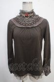 画像1: axes femme / ガーデンレースハイネックインナーカットソー M 茶 Y-25-05-10-010-AX-TO-SZ-ZY (1)