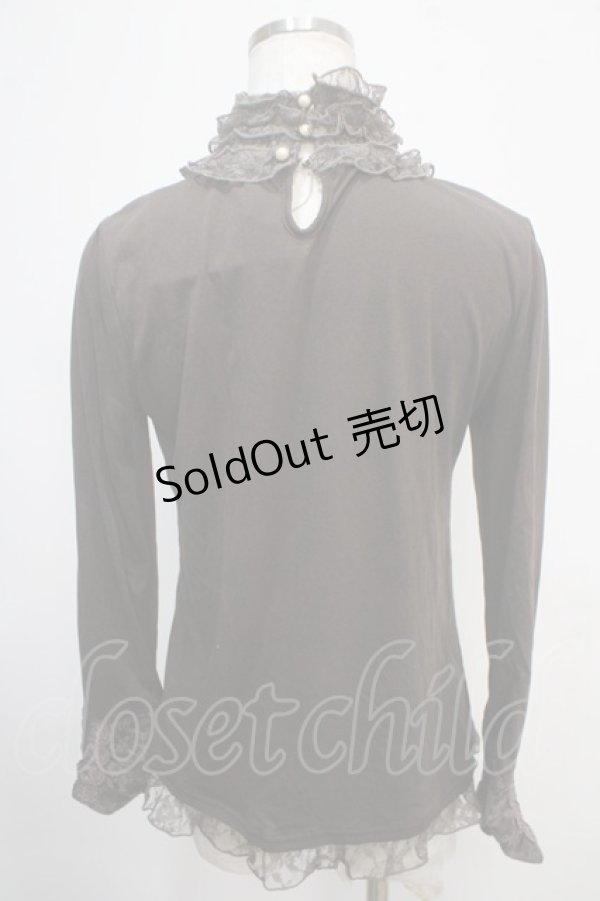 画像2: axes femme / ガーデンレースハイネックインナーカットソー M 茶 Y-25-05-10-010-AX-TO-SZ-ZY (2)