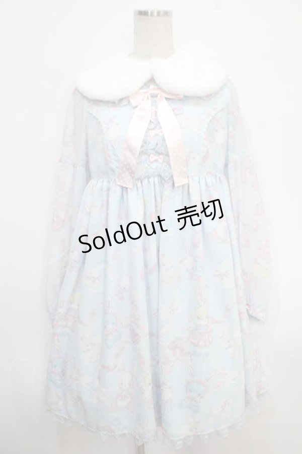 画像1: Angelic Pretty / Moco moco Bunnysワンピース  サックス Y-25-05-10-085-AP-OP-SZ-ZY (1)