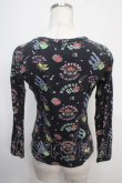 画像2: HYSTERIC GLAMOUR / フルーツプリントT  黒 Y-25-05-10-087-PU-TO-SZ-ZY (2)
