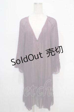 画像: axes femme / ラグランスリーブガウン M パープル Y-25-05-10-095-AX-TO-SZ-ZI