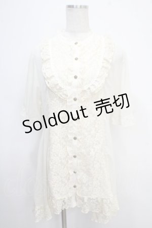 画像: axes femme / バラレースチュニックブラウス F 生成り Y-25-05-10-096-AX-BL-SZ-ZY